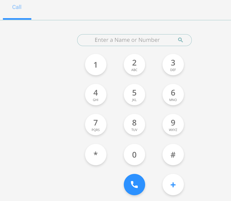 The dial pad